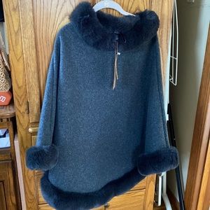 Modena Faux Fur Poncho